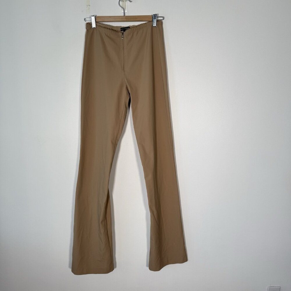 Marithe Francois Girbaud Women's Pants Flared Stretch Y2K Brown Minimalist US 29